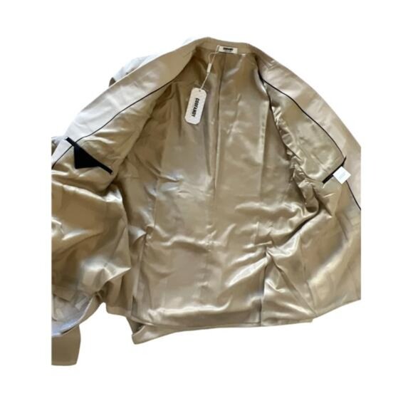 COOFANDY Men's 3-Piece Tuxedo Suit Set Blazer Vest Pants Wedding Beige XS - Picture 5 of 10